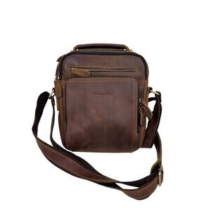 Jack & Chris Small Leather Messenger Bag